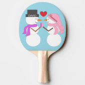 Raquette De Ping Pong Darling Snowpeople in Love : Bleu clair (Dos)