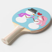 Raquette De Ping Pong Darling Snowpeople in Love : Bleu clair (Devant Angle)