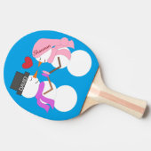 Raquette De Ping Pong Darling Snowpeople in Love : Vert bleu (Côté)