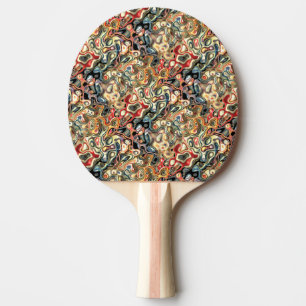 Raquette de ping pong d'art abstrait
