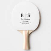 Raquette de Ping Pong de mariage personnalisée ave (Devant)