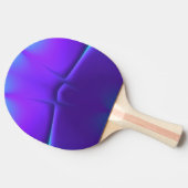 Raquette De Ping Pong DÉCOLLAGE ~ Bleu Violet ~ Fractale Originale ~ (Côté)