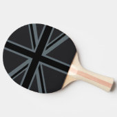 Raquette De Ping Pong Décor design pour drapeau Union Jack noir (Côté)