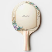 Raquette De Ping Pong Decorative Floral Frame Ping Pong Paddle (Dos)