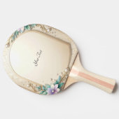 Raquette De Ping Pong Decorative Floral Frame Ping Pong Paddle (Côté)
