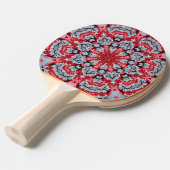 Raquette de ping pong décorative rouge (Devant Angle)