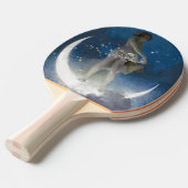 Raquette De Ping Pong Déesse Luna diffusant les étoiles la nuit (Devant Angle)