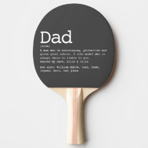 Raquette De Ping Pong Définition personnalisée de papa pour la fête des