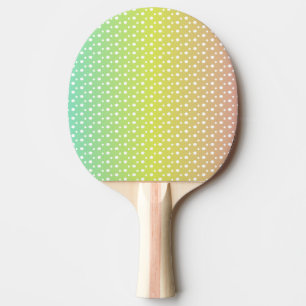 Raquette De Ping Pong dégradé coloré de bulle arc-en-ciel