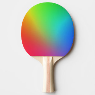 Raquette De Ping Pong Dégradé de couleurs arc-en-ciel