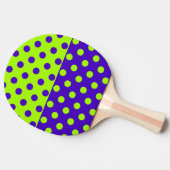Raquette De Ping Pong Demi-points bleus et verts (Côté)