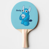 Raquette De Ping Pong Démon déplaisant Avec Crâne (Dos)