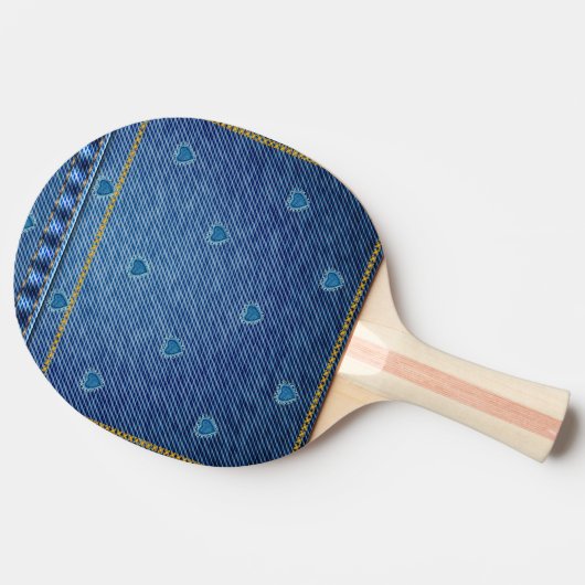 Raquette De Ping Pong Denim Heart Blue (Côté)