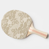 Raquette De Ping Pong Dentelle beige (Côté)