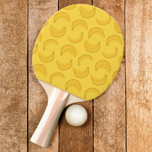 Raquette De Ping Pong Des bananes par-dessus