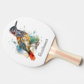 Raquette De Ping Pong Desert Spirit, Roadrunner en Aquarelle, coutume (Côté)
