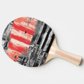 Raquette de Ping Pong – Design Abstrait Red Pulse (Côté)