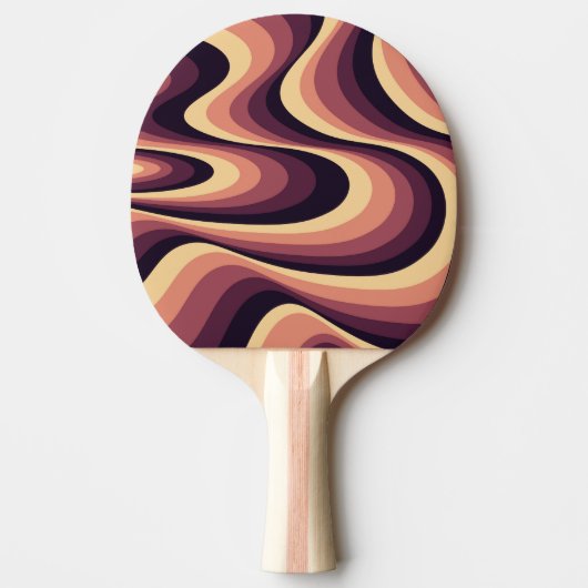 Raquette De Ping Pong Design abstrait violet, rose et beige (Devant)