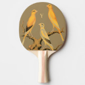 Raquette de Ping Pong – Design Canaris du Yorkshir (Devant)
