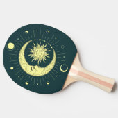 Raquette De Ping Pong Design céleste du soleil et de la lune avec phases (Côté)