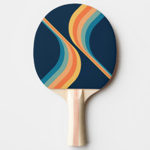 Raquette De Ping Pong Design coloré d'ailes de style rétro