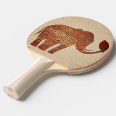 Raquette De Ping Pong Design d'art tribal des éléphants (Devant Angle)