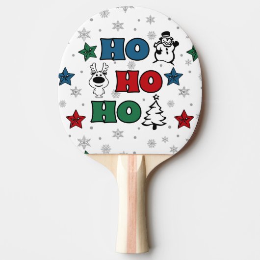 Raquette De Ping Pong Design de Noël Ho-Ho-Ho (Devant)