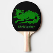 Raquette De Ping Pong Design Dragon Vert (Devant)