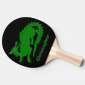 Raquette De Ping Pong Design Dragon Vert (Côté)