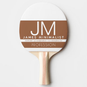 Raquette De Ping Pong Design minimaliste professionnel moderne Marron