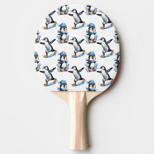 Raquette De Ping Pong Design Motif de pingouins