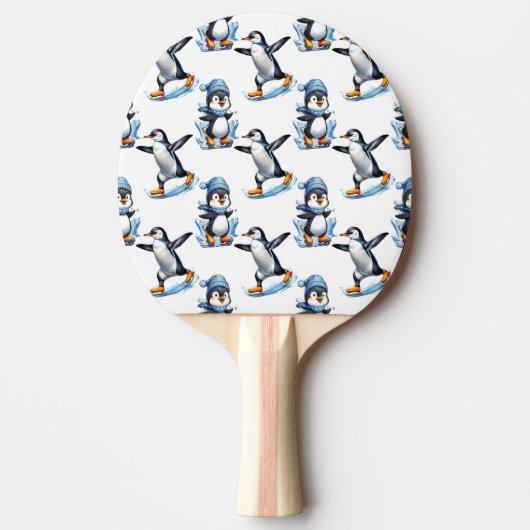 Raquette De Ping Pong Design Motif de pingouins (Devant)