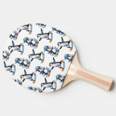 Raquette De Ping Pong Design Motif de pingouins (Côté)