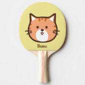 Raquette De Ping Pong Dessin animé chat mignon (Devant)
