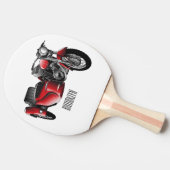 Raquette De Ping Pong dessin animé de la moto Sidecar (Côté)