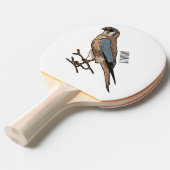 Raquette De Ping Pong dessin animé d'oiseau-kestrel américain (Devant Angle)