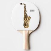 Raquette De Ping Pong dessin animé saxophone (Dos)