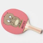 Raquette De Ping Pong Dessin d'adorable hamster (Côté)