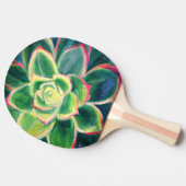 Raquette De Ping Pong Dessin d'art de succulente verte (Côté)