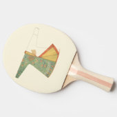 Raquette De Ping Pong Dessin de Kimono semi-fini (Côté)