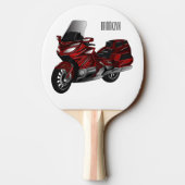 Raquette De Ping Pong Dessin de moto de tourisme (Dos)