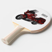 Raquette De Ping Pong Dessin de moto de tourisme (Devant Angle)
