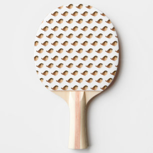 Raquette De Ping Pong Dessin d'Oiseau de Bruant