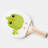 Raquette De Ping Pong Dessin d'oiseau vert (Côté)