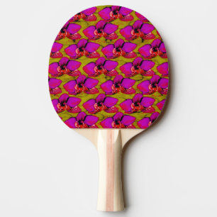 Raquette De Ping Pong Dessin floral magenta Grooovy
