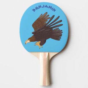 Raquette De Ping Pong dessin humoristique d'aigle royal