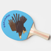 Raquette De Ping Pong dessin humoristique d'aigle royal (Côté)
