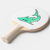 Raquette De Ping Pong dessin souriant requin menthe bleu vert océan anim (Devant Angle)