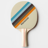 Raquette De Ping Pong Digitale Rouillée Rayée avec Nom (Dos)