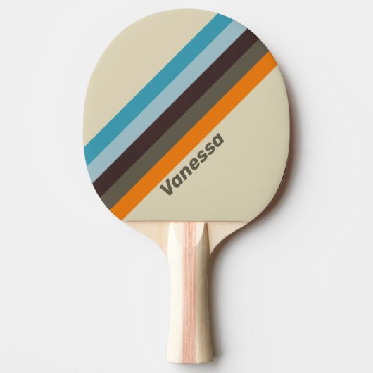 Raquette De Ping Pong Digitale Rouillée Rayée avec Nom (Devant)